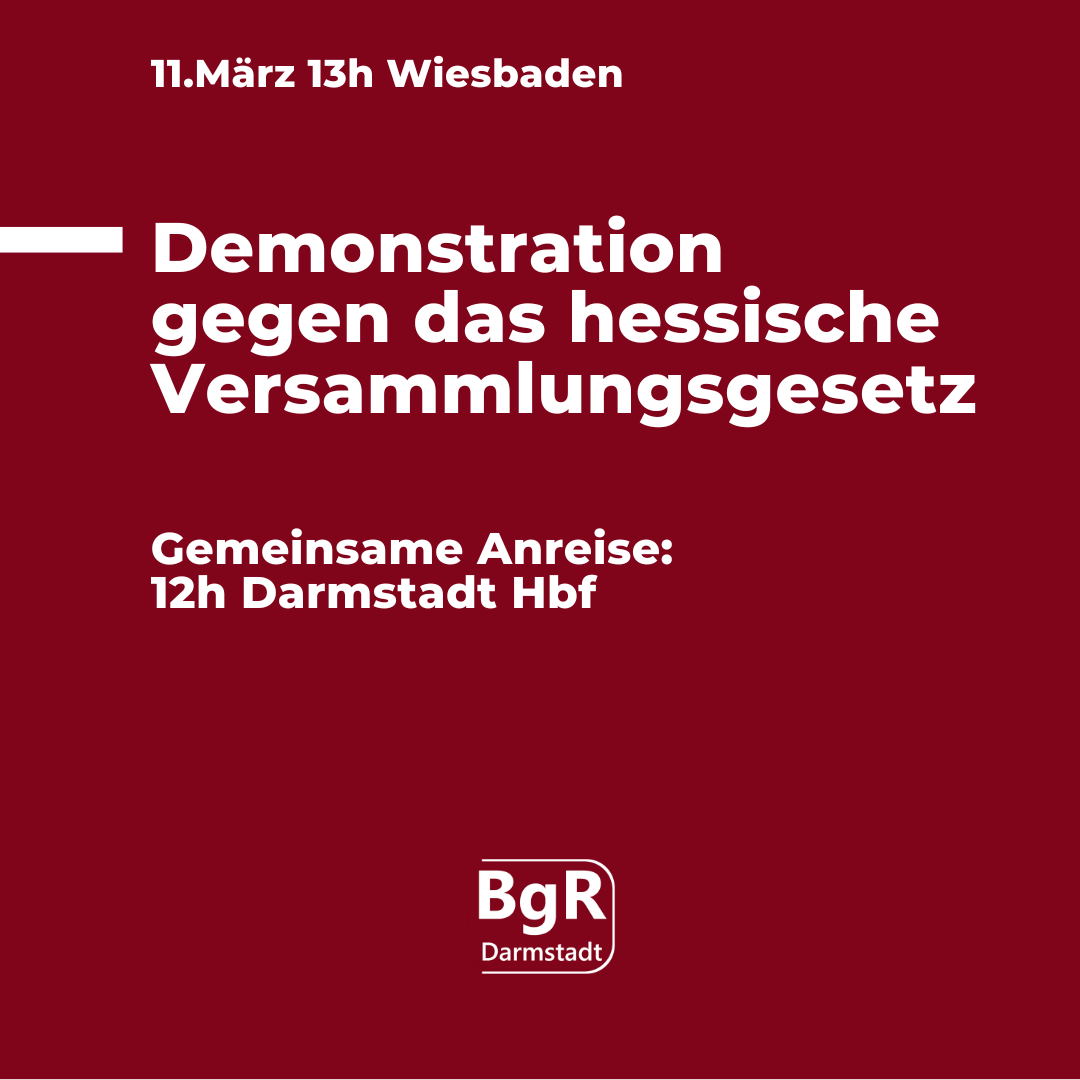 Demonstration gegen das hessische Versammlungsgesetz